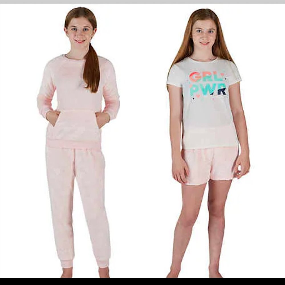 NWT BCBG Girls Youth 4-piece Lounge Set, Pink